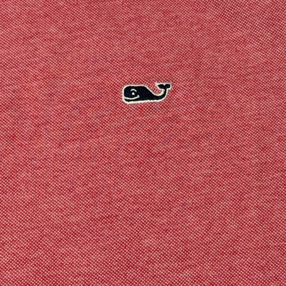 Vineyard Vines Edgartown Polo Shirt Red Heather Short Sleeve Stretch Mens L - Picture 4 of 9